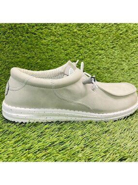 Hey Dude Wally Stitch Stone Mens Size 9 Light Gray Athletic Slip On Shoes